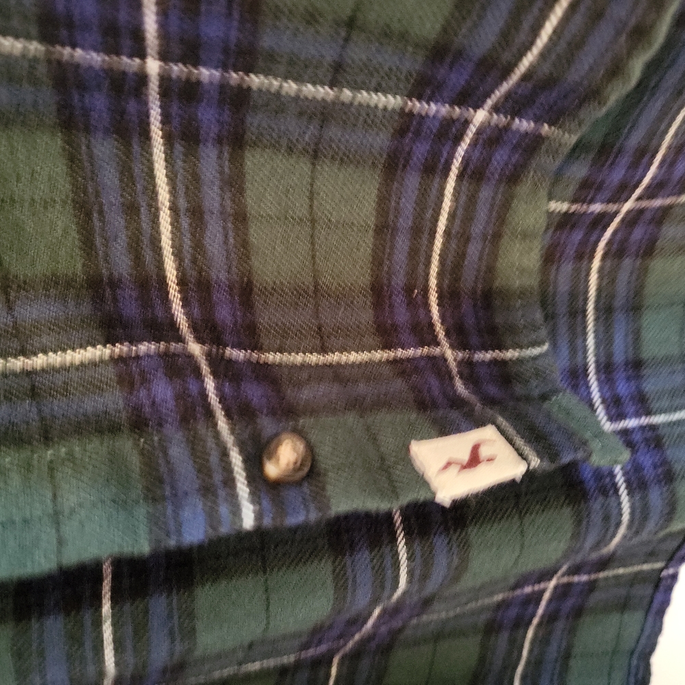 Hollister womenβs size L flannel Boyfriend Fit - Picture 3 of 8